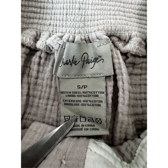 Charlie Paige Wide Leg Resort Pant Cotton and Pockets Size Small - Picture 6 of 11